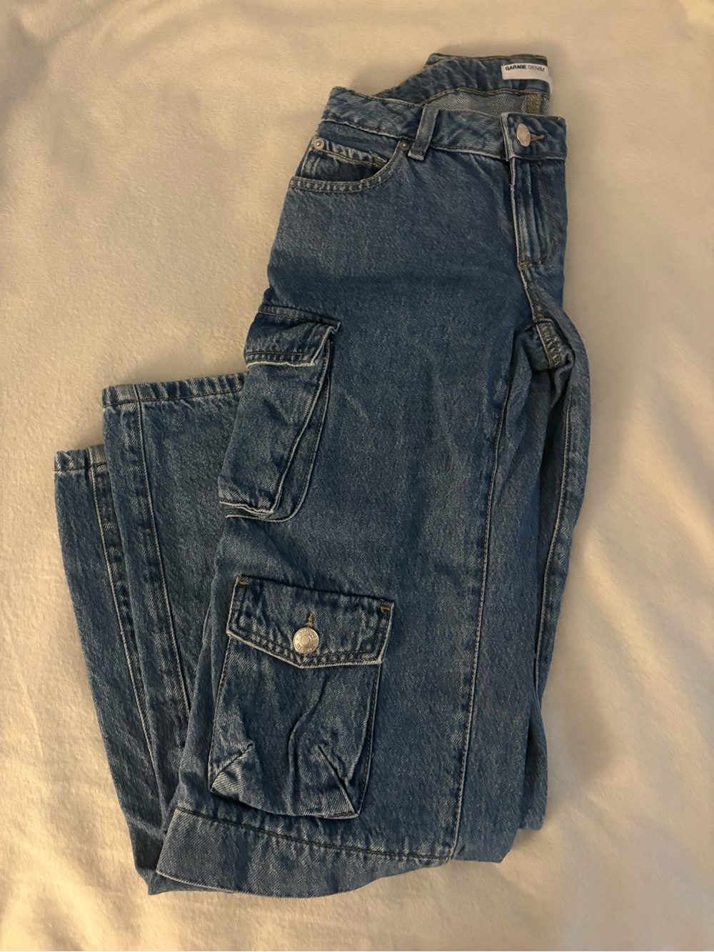 Garage Low Rise Wide Cargo Jeans